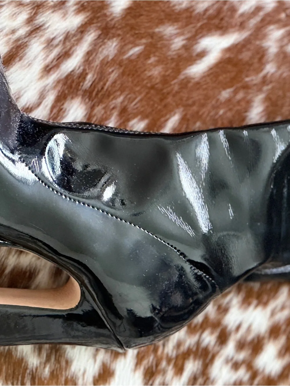 SCHUTZ Black Patent Over-the-Knee Stiletto Boots